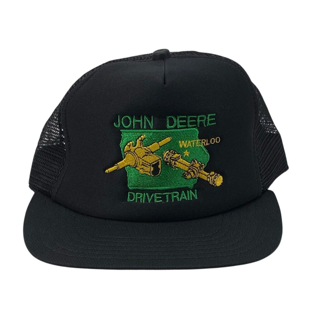 Vintage John Deere Drivetrain Waterloo Trucker Hat Snapback USA by King Louie‎